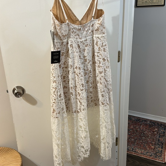 Lulus White Lace Bridal Little White Dress NWT - Picture 5 of 5
